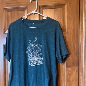 Floral Graphic Short Sleeve Tee - Blue